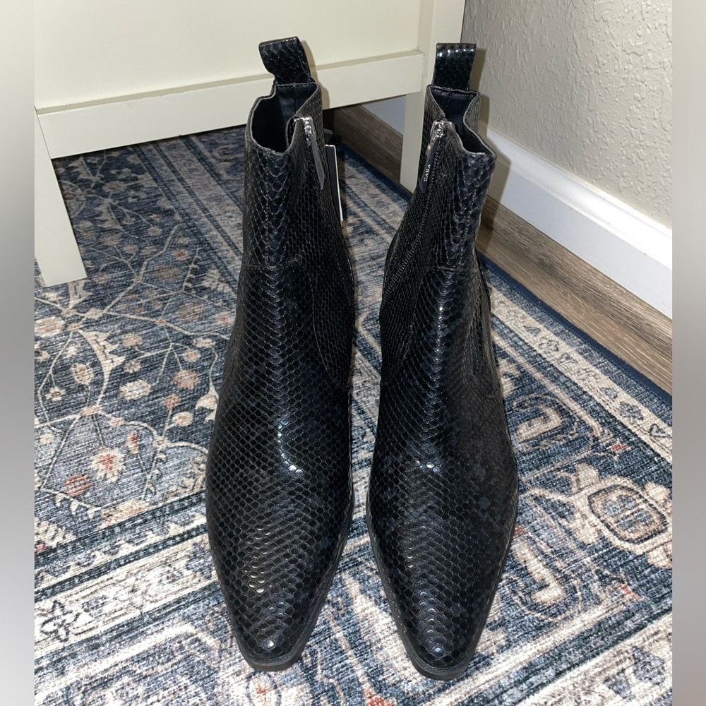 Zara Faux Snakeskin Boots